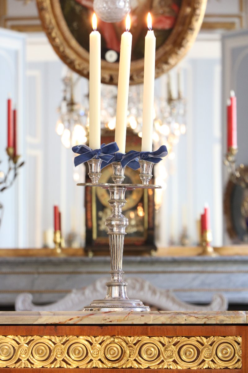 Paire de chandeliers d'époque Louis XVI-photo-2