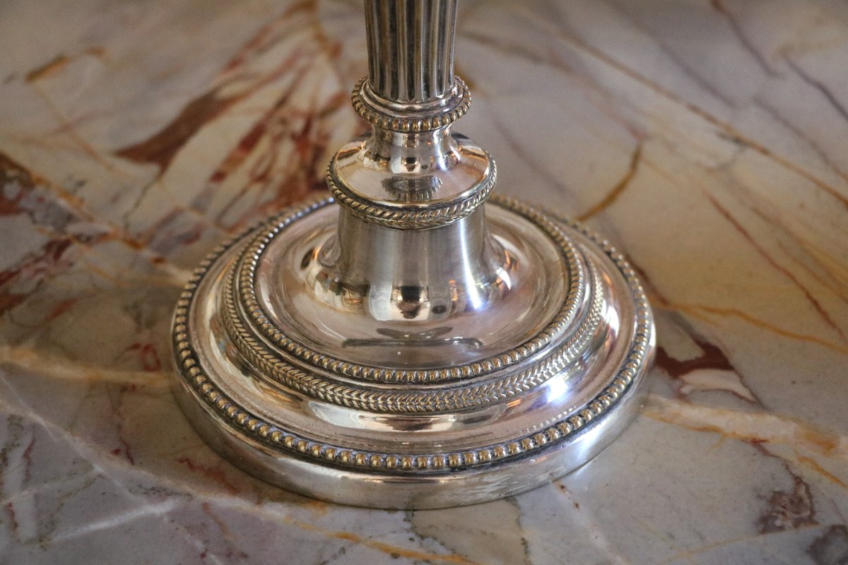 Paire de chandeliers d'époque Louis XVI-photo-3
