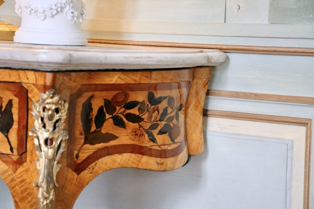 Pair Of Louis XV Console Chests Stamped "carel"-photo-3