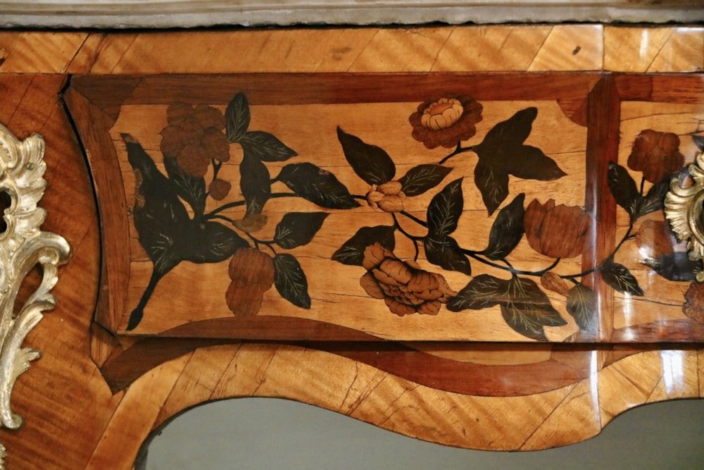 Pair Of Louis XV Console Chests Stamped "carel"-photo-5