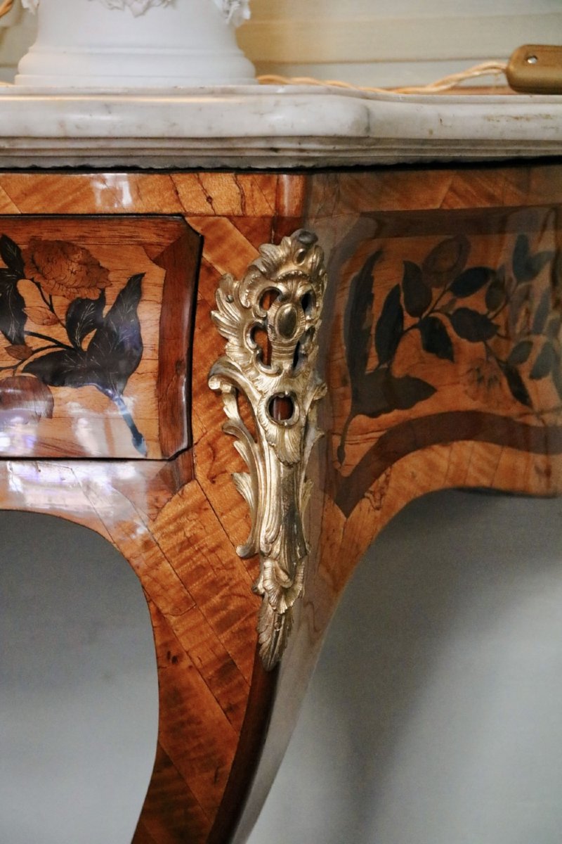 Pair Of Louis XV Console Chests Stamped "carel"-photo-6