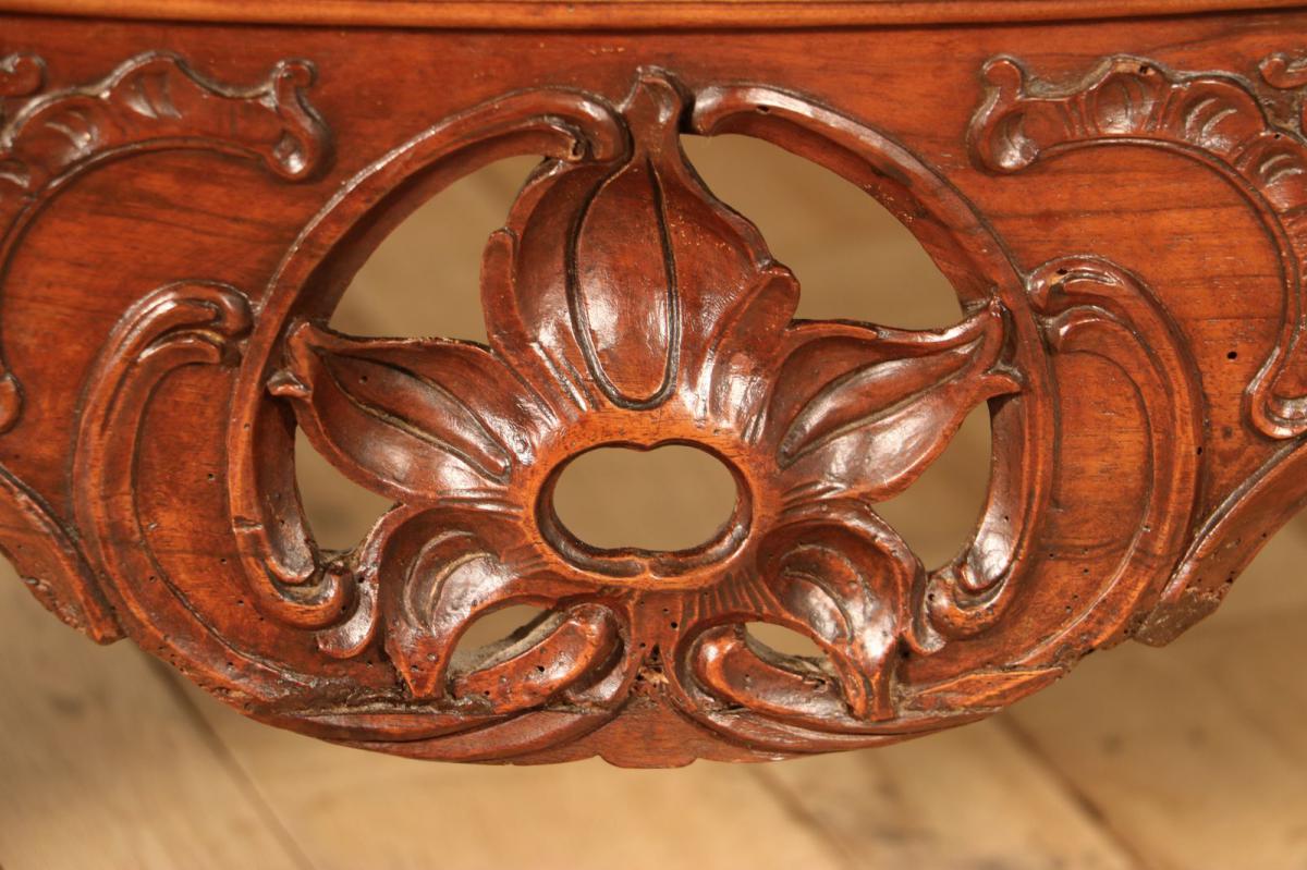 Commode Provençale, Nîmes, époque Louis XV, Noyer, Bronze Doré.-photo-4