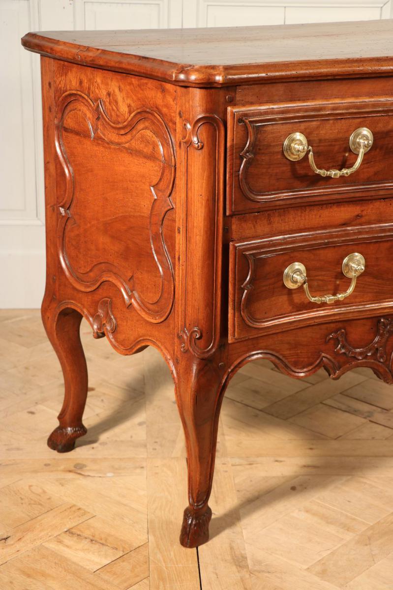 Commode Provençale, Nîmes, époque Louis XV, Noyer, Bronze Doré.-photo-2