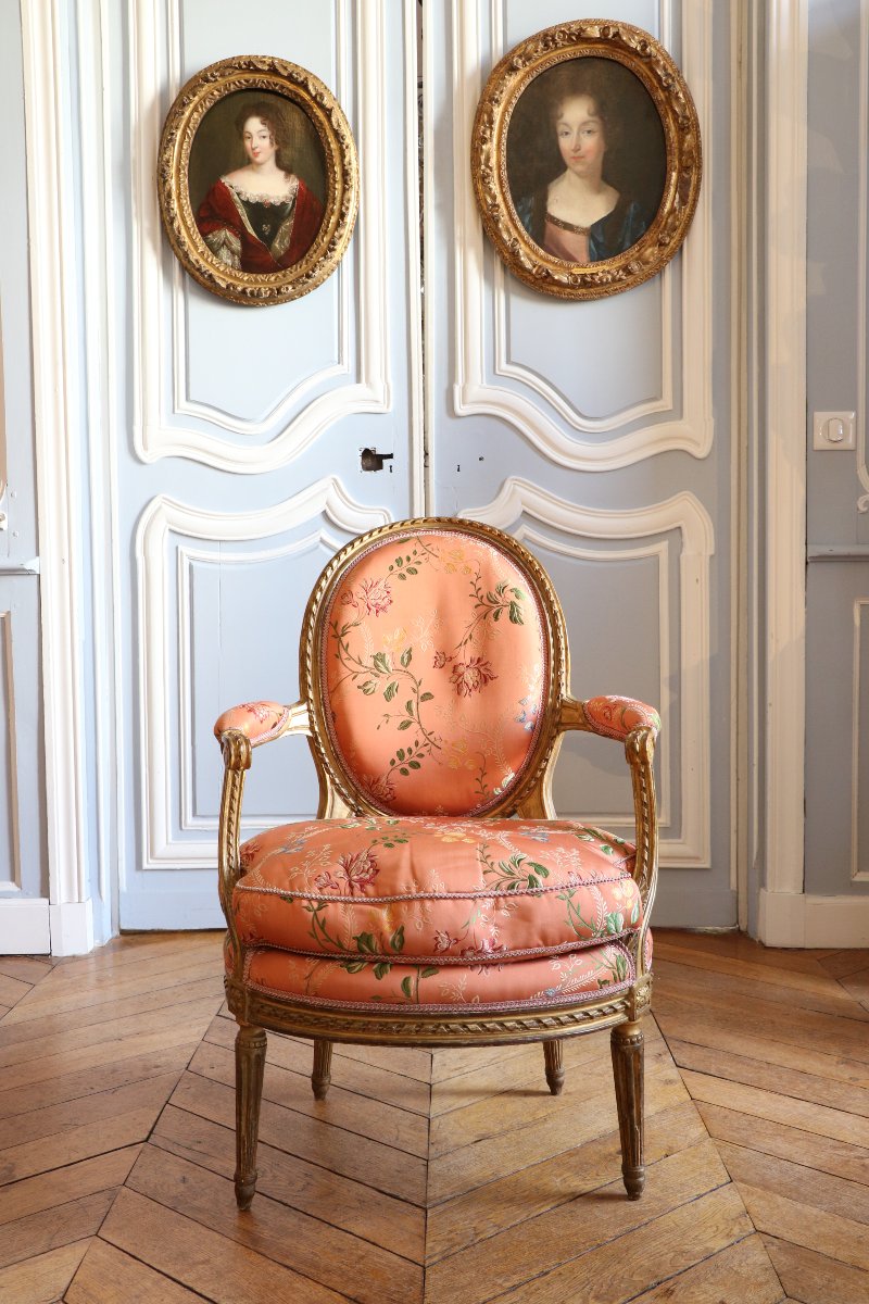 Set Of Four Louis XVI Armchairs By Nadal The Elder-photo-4