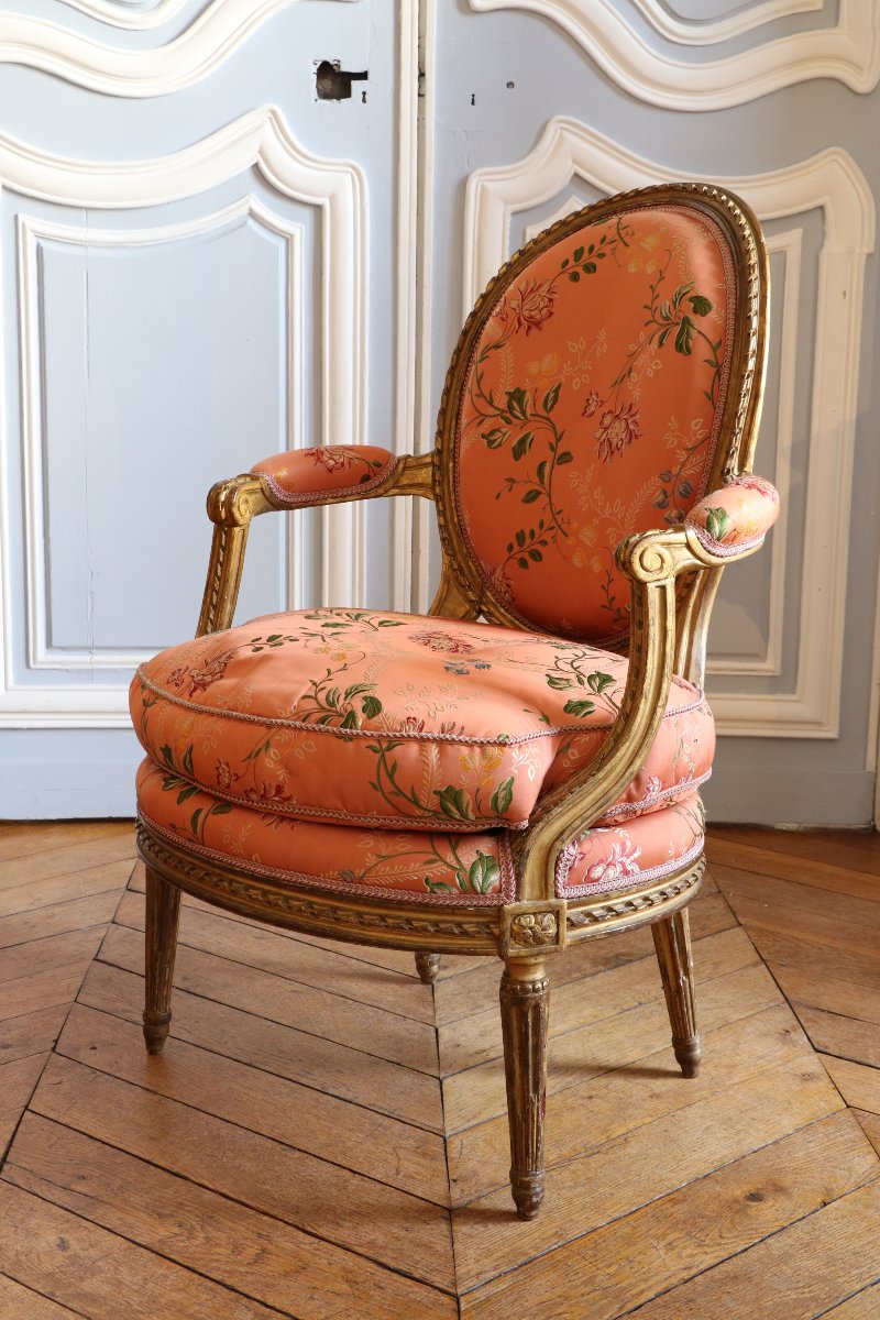 Set Of Four Louis XVI Armchairs By Nadal The Elder-photo-1