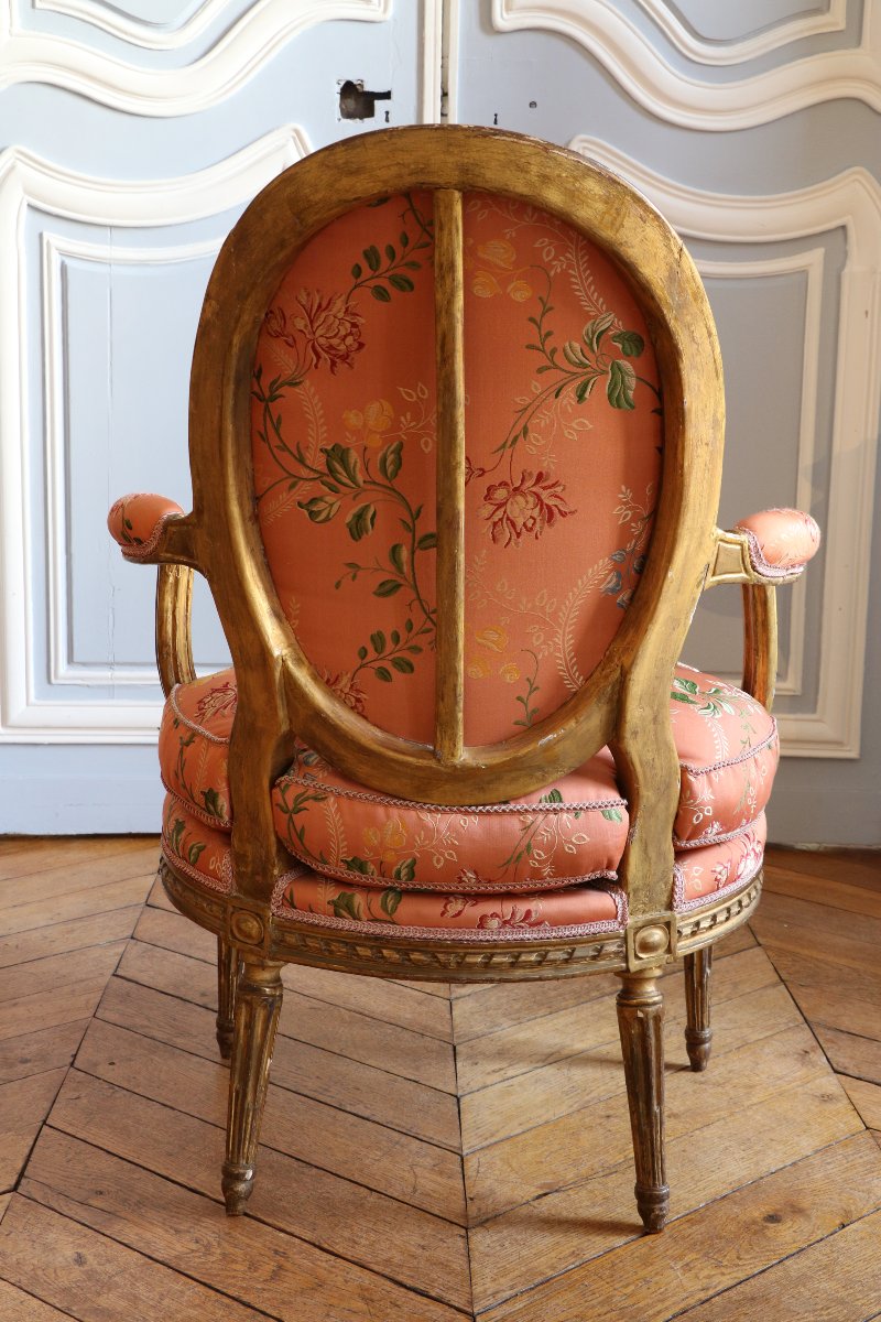 Set Of Four Louis XVI Armchairs By Nadal The Elder-photo-2