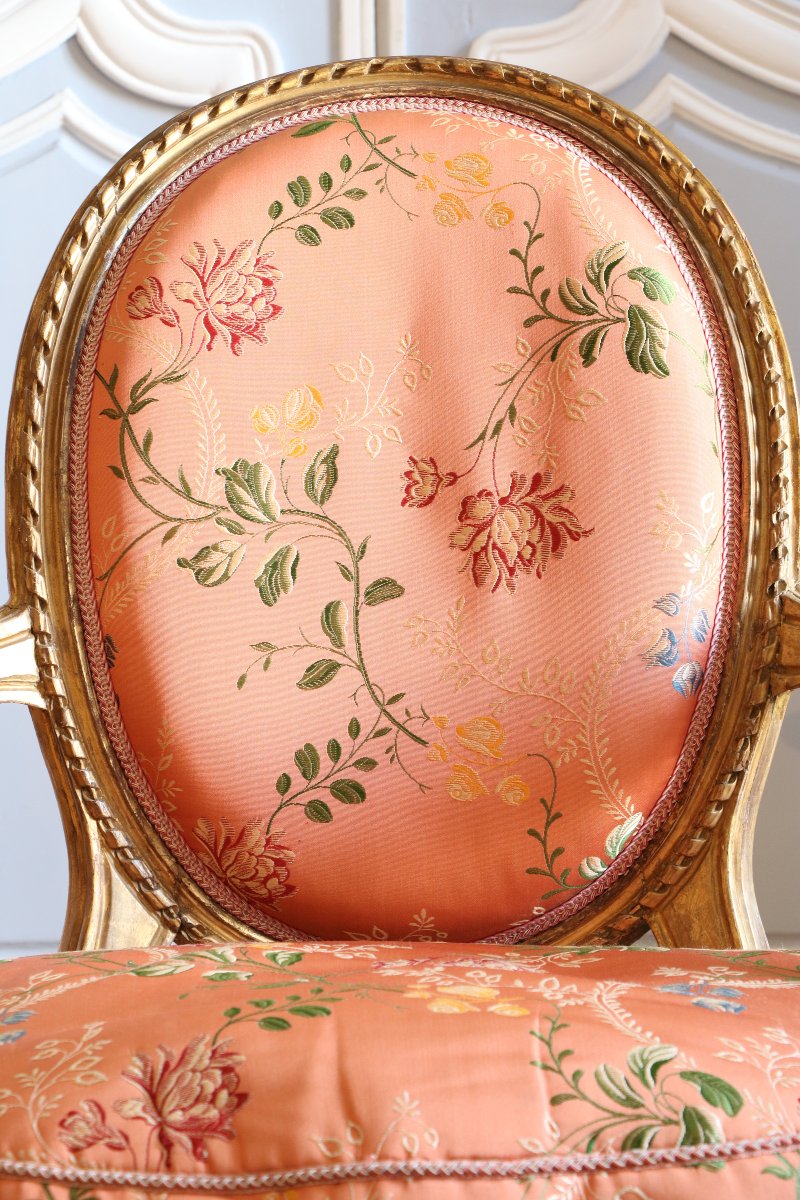 Set Of Four Louis XVI Armchairs By Nadal The Elder-photo-5