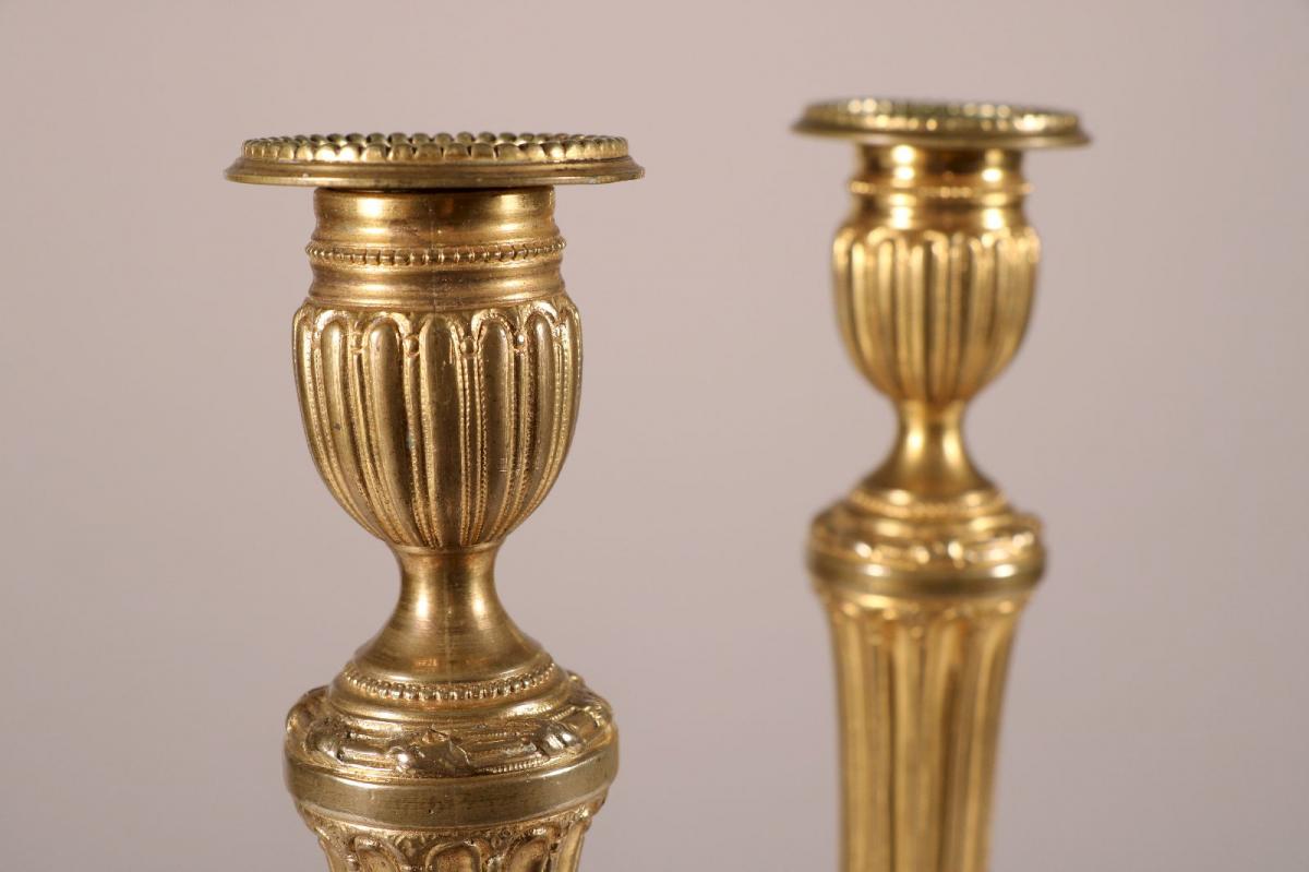 Pair Of Candlesticks Louis XVI-photo-2