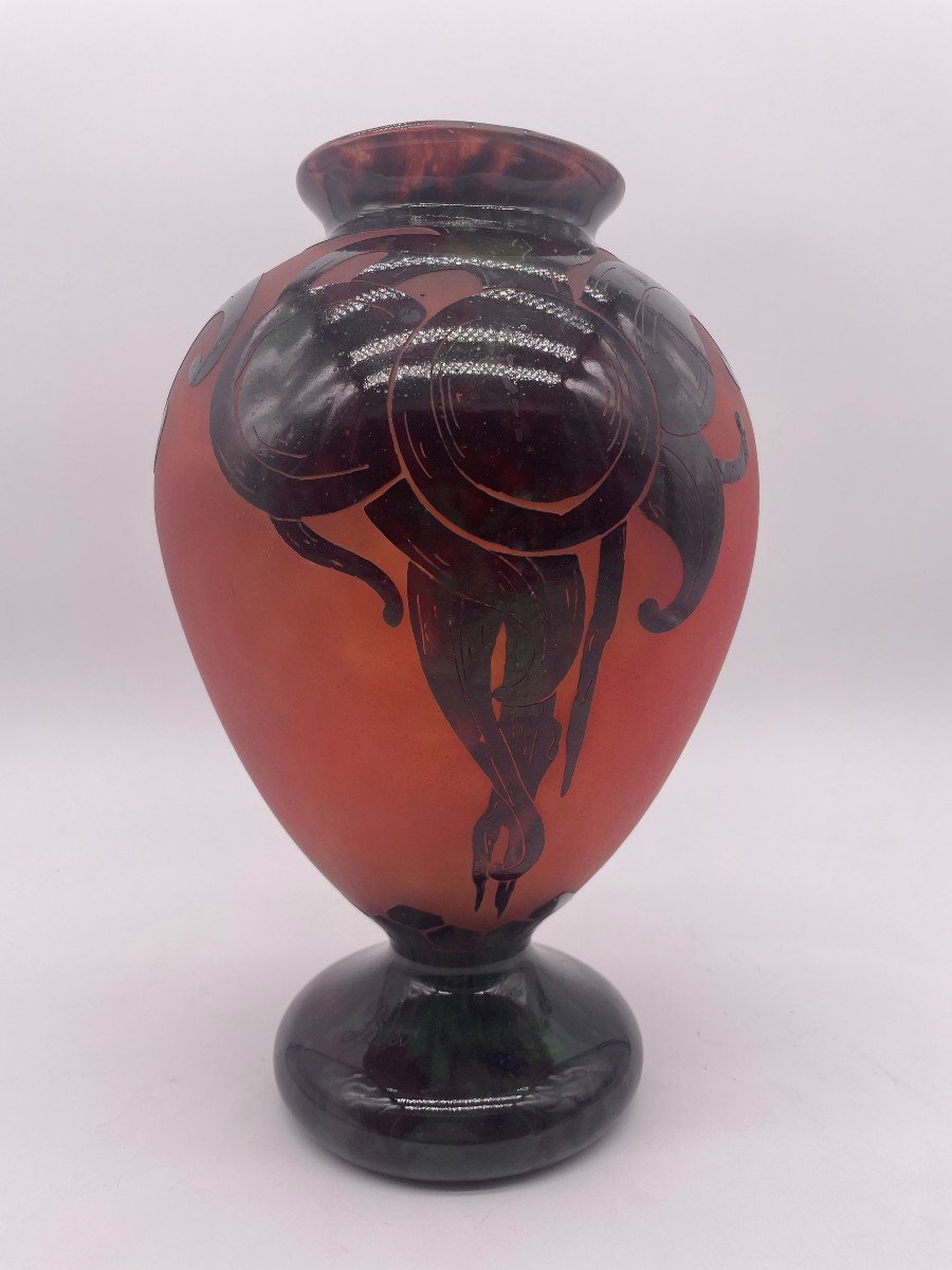 Vase Signé Le Verre Français