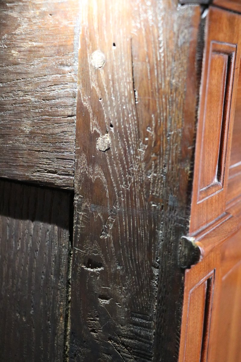 Mahogany Drop-leaf Secretary Stamped Riesener-photo-4