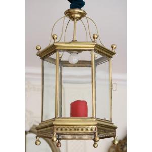 Pair Of Brass Lanterns