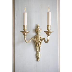 Pair Of Gilt Bronze Sconces