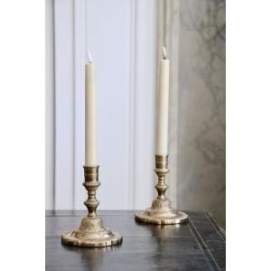 Pair Of Candlesticks In Gilt Bronze