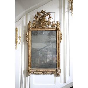 Golden Wood Mirror S