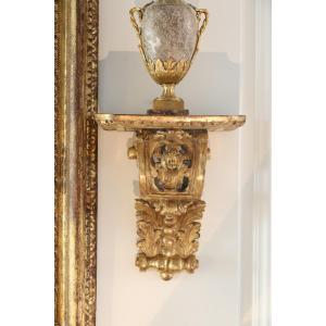 Pair Of Louis XIV Period Gilded And Carved Wooden Console Tables