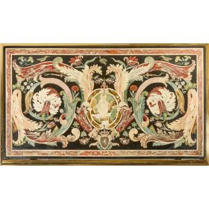 Scagliole Tray, 17th Century