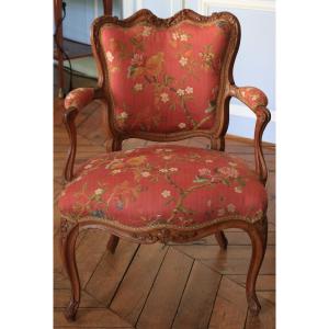 Louis XV-era Hairdressing Chair, Stamped 