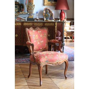Louis XV-era Hairdressing Chair, Stamped 