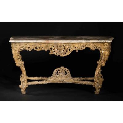Console Table Carved And Gilded, Louis XV, 1730.