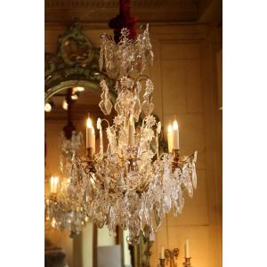 Lustre Ouvert En Bronze Doré