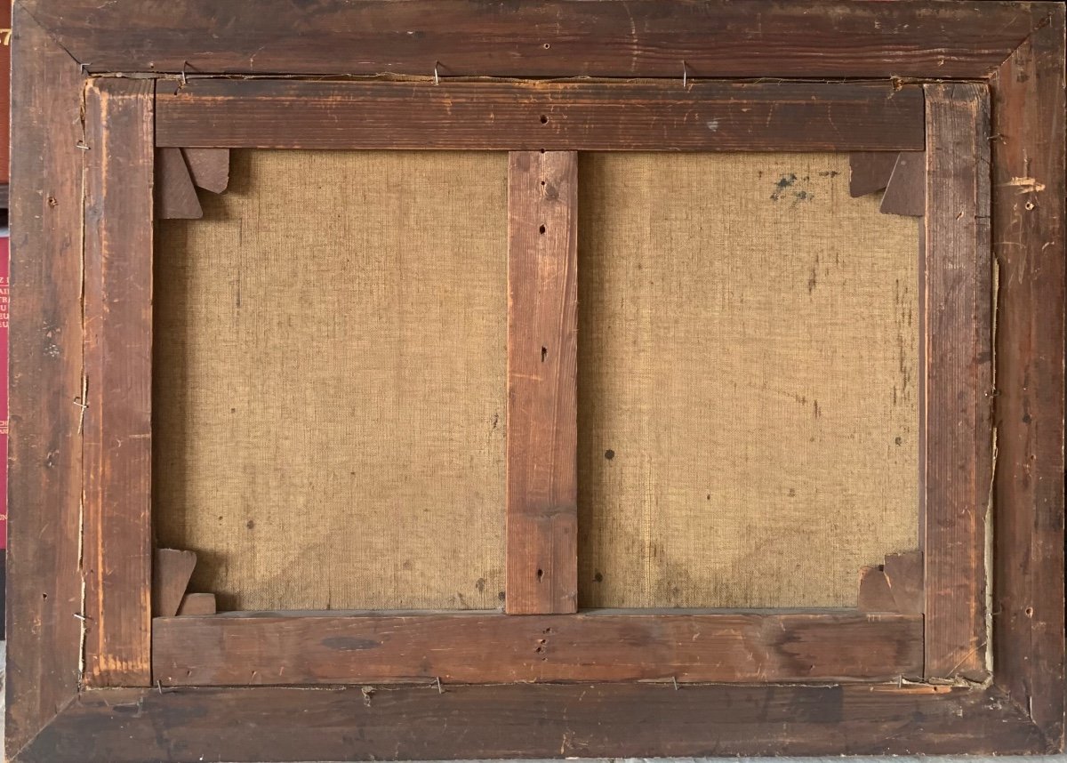 Huile Sur Toile, Signée En Bas à droite Et à gauche, P. Gillini.-photo-2