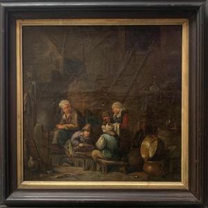 École hollandaise début 18ème. Huile sur toile non signée 