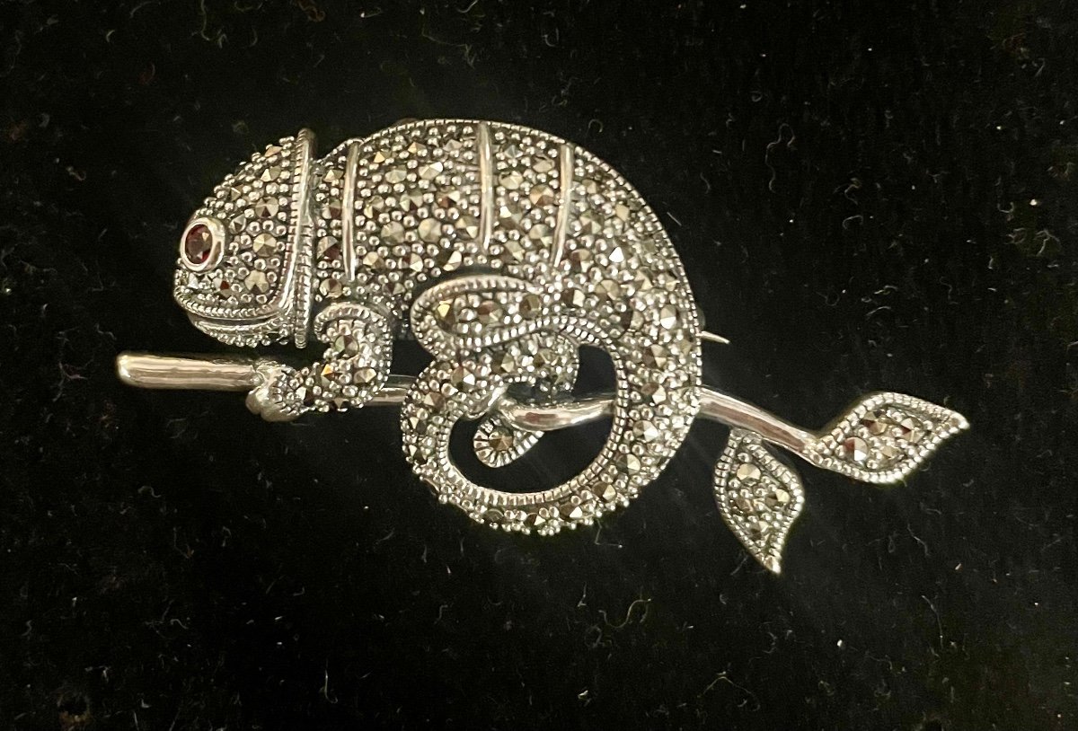 Caméléon Silver Brooch-photo-2