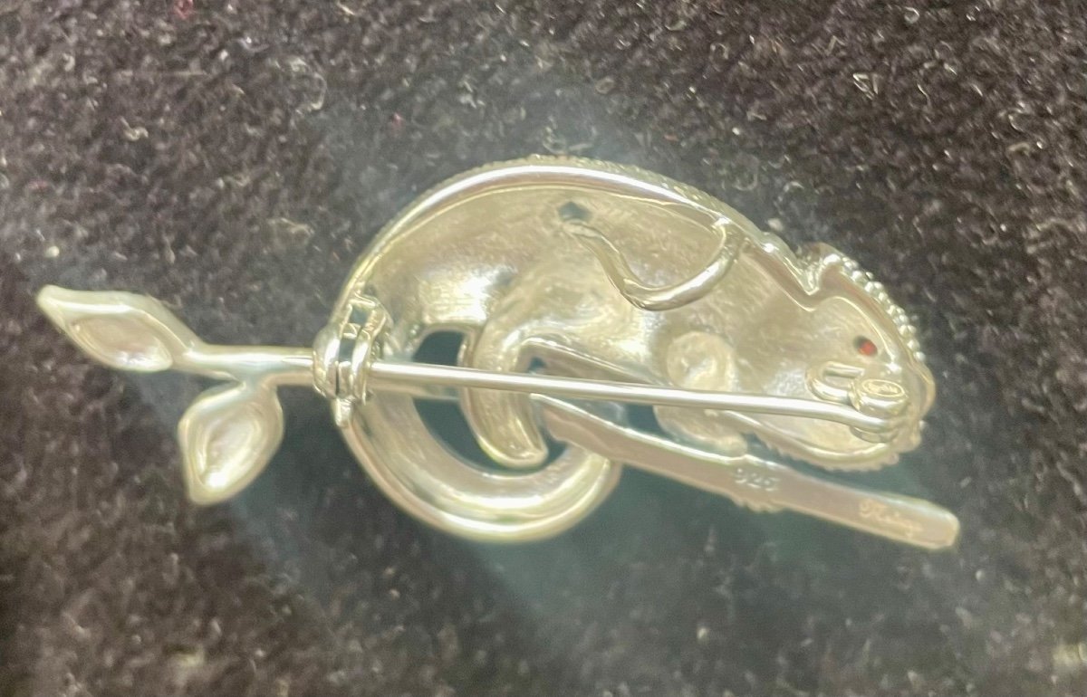 Caméléon Silver Brooch-photo-6