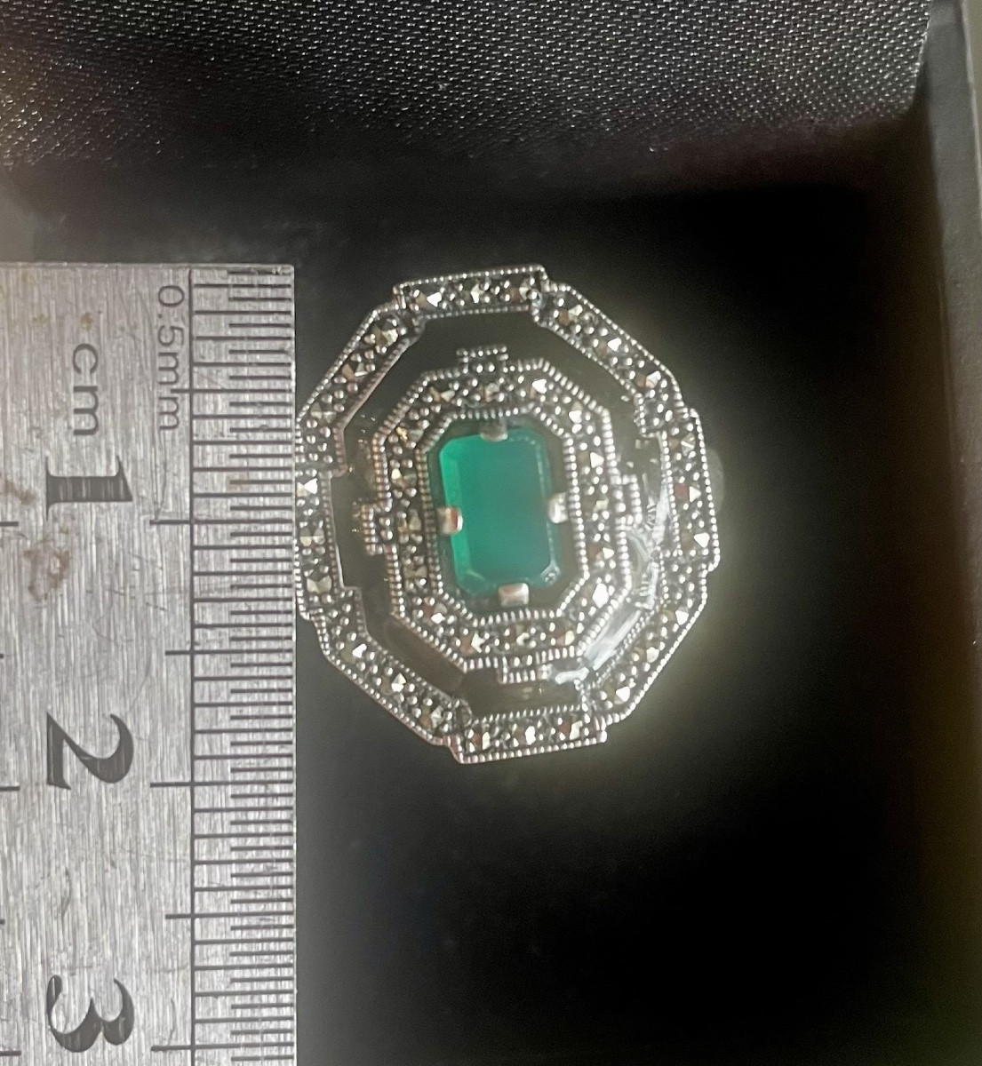 Bague argent style Art deco .-photo-3