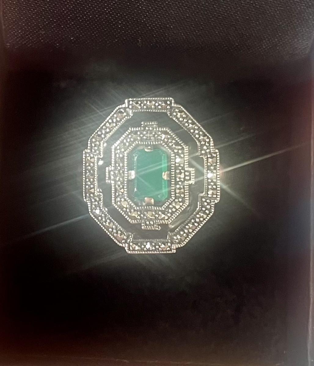 Bague argent style Art deco .-photo-4