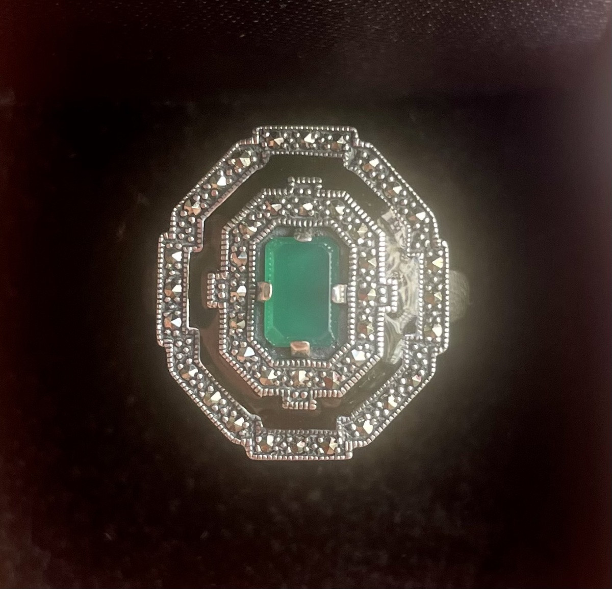 Bague argent style Art deco .-photo-6