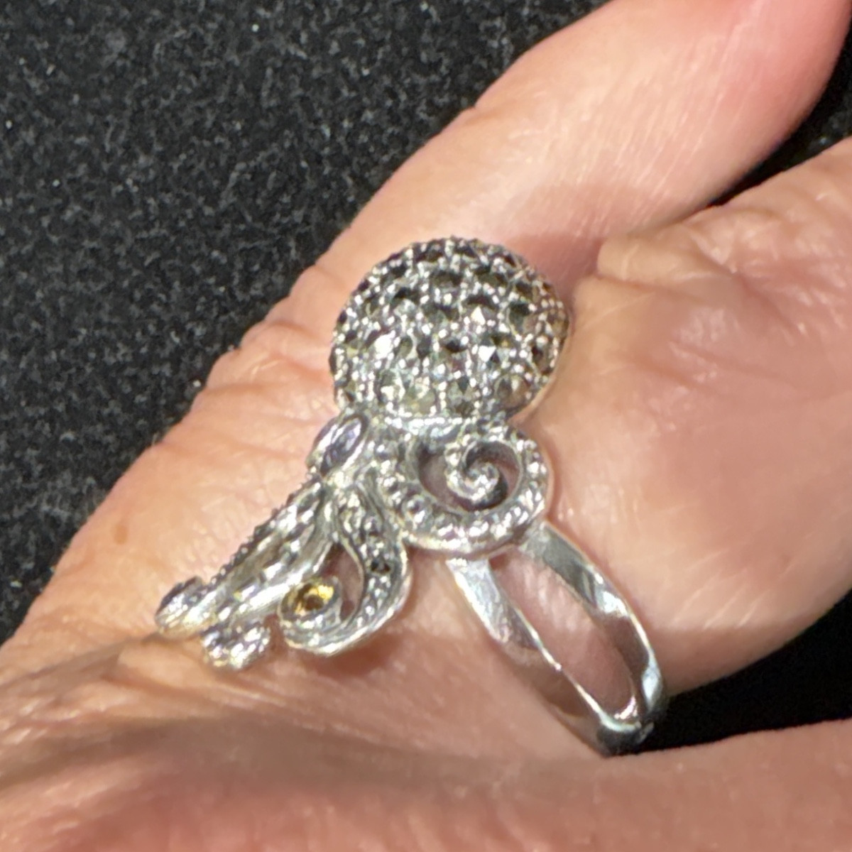 Bague poulpe argent -photo-4