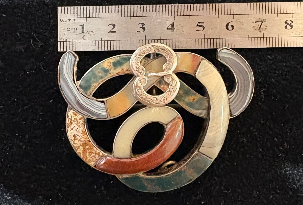 Broche argent agates -photo-4