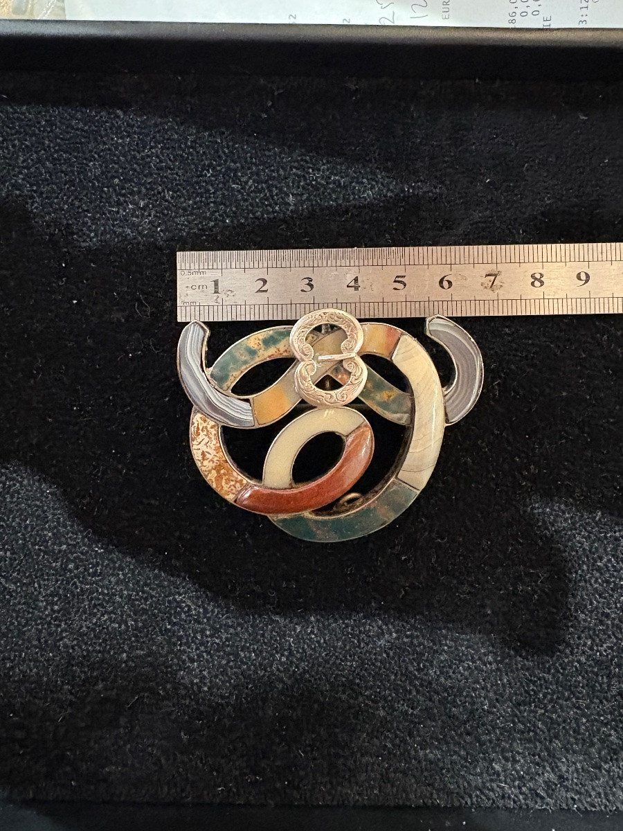 Broche argent agates -photo-3