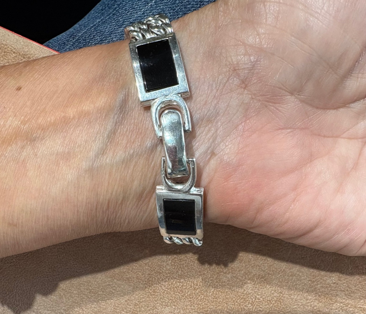 Bracelet argent 835 ,  onyx-photo-2