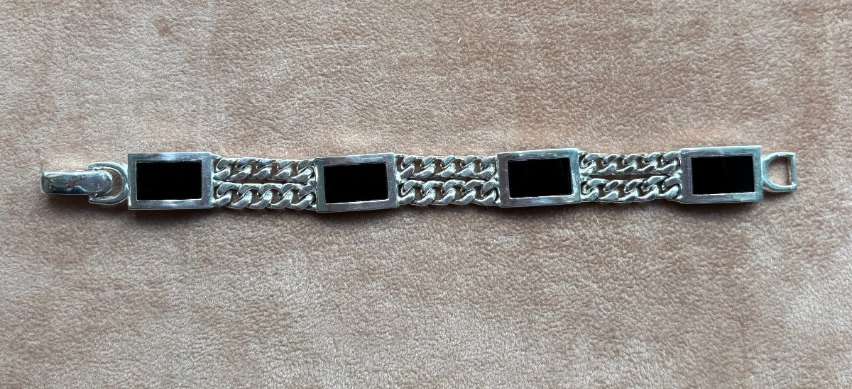 Bracelet argent 835 ,  onyx-photo-1