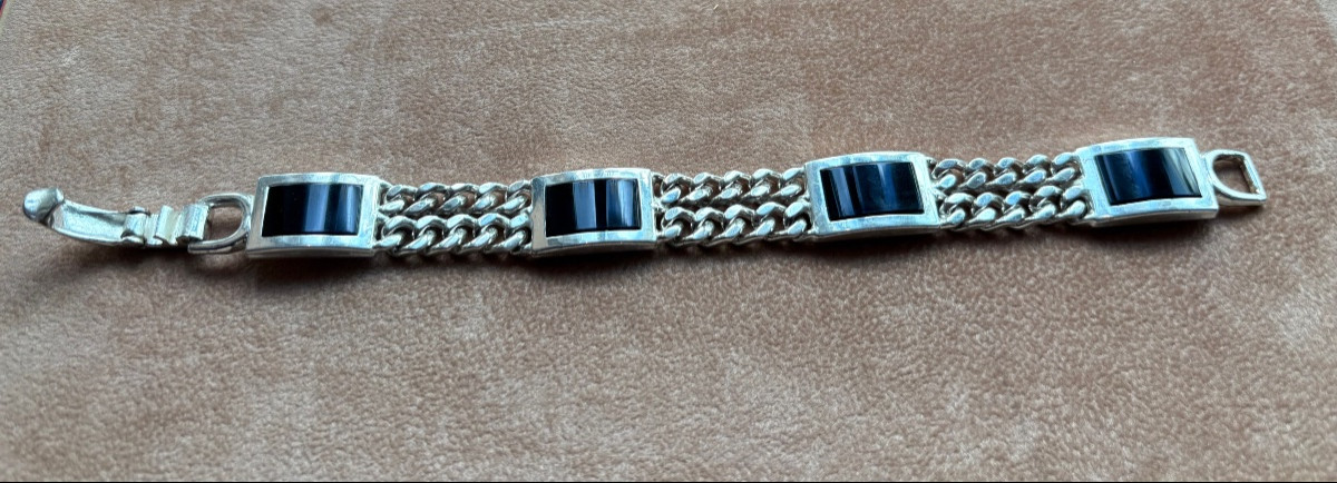 Bracelet argent 835 ,  onyx-photo-2