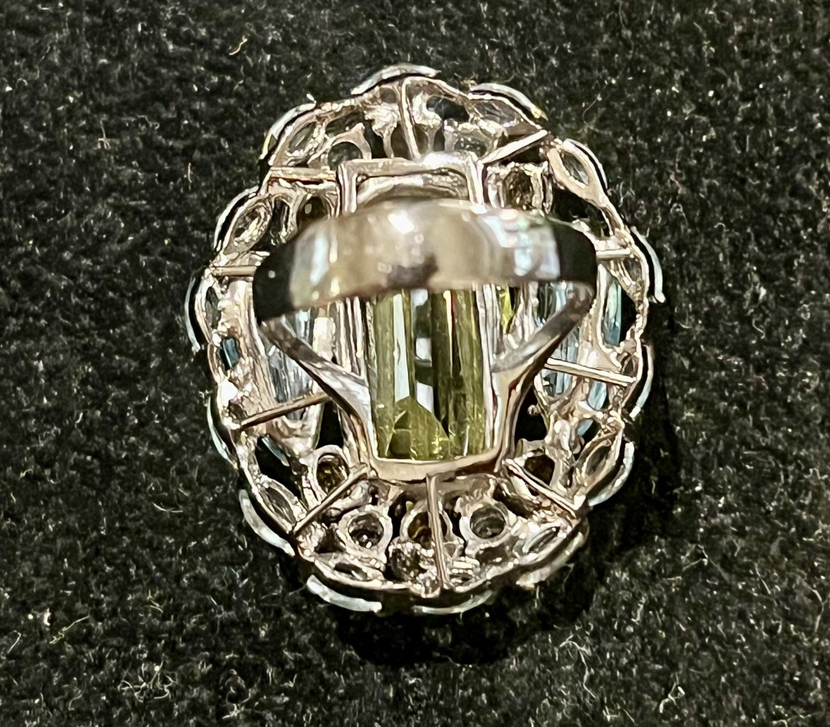 Bague argent citrines , topazes bleues , quartz lemon -photo-6