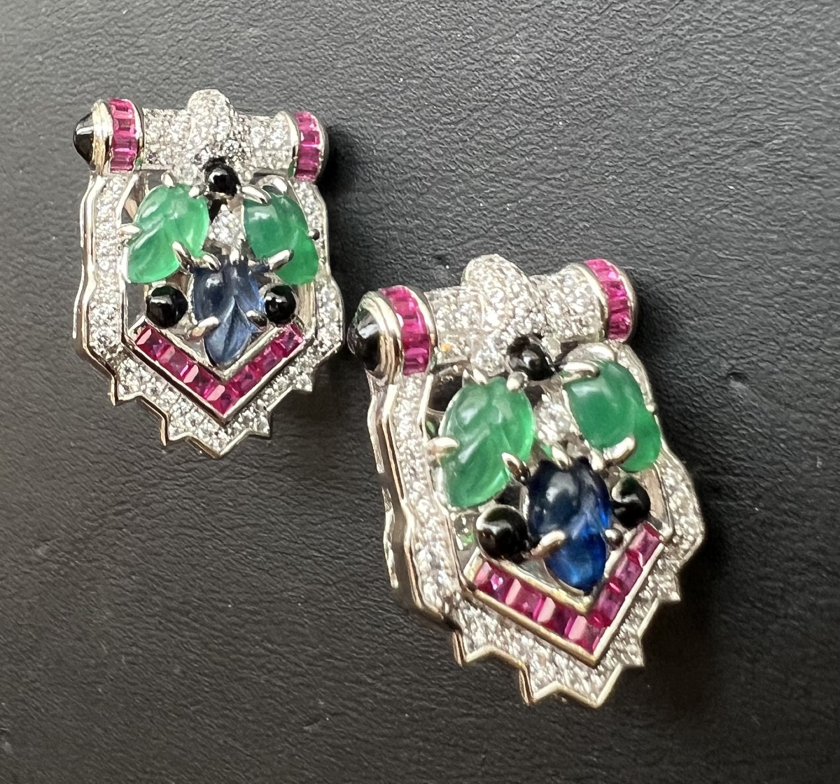 Boucles d’oreilles «  tuttifrutti » argent 