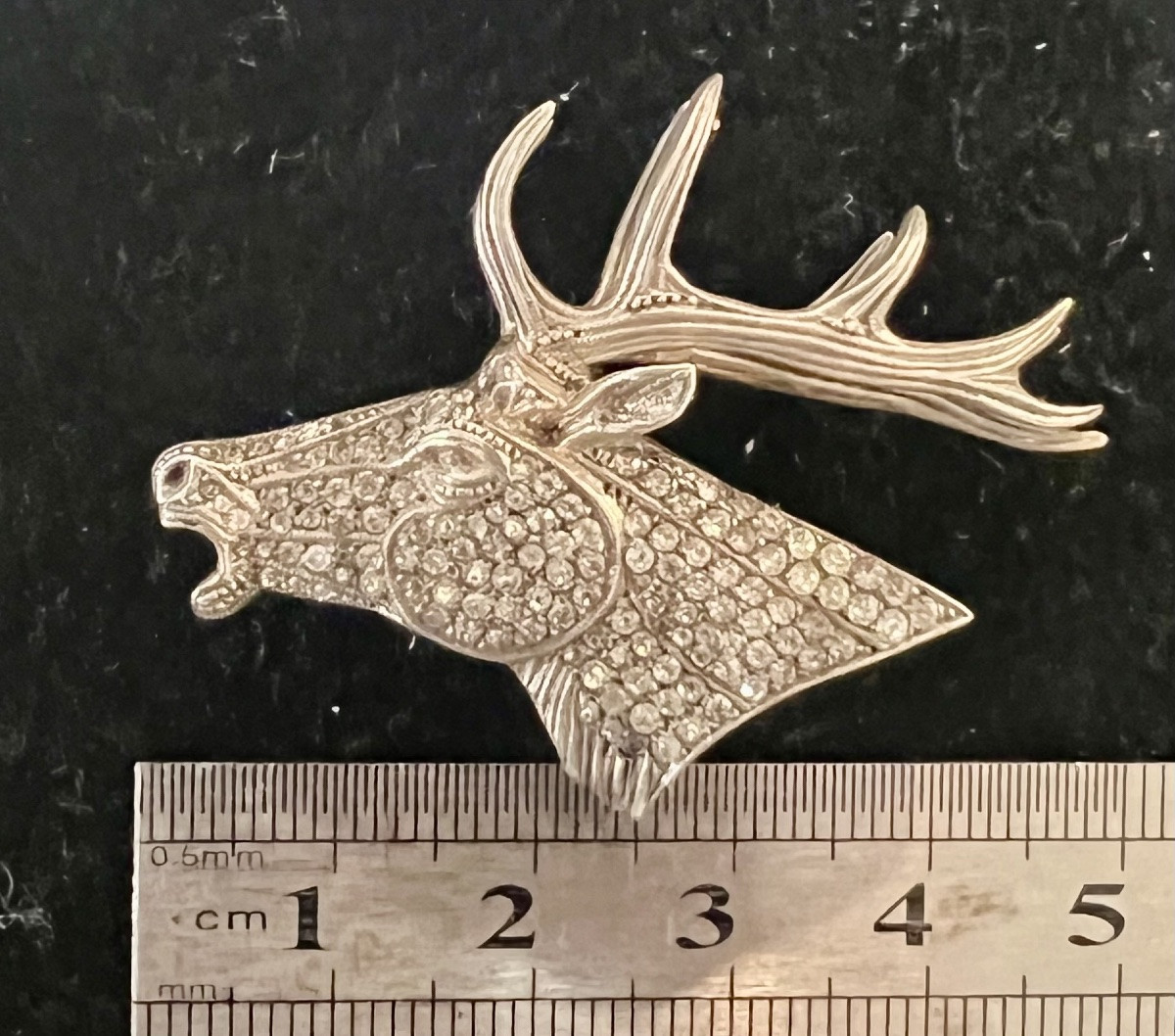 Silver Deer Brooch Vintage-photo-2