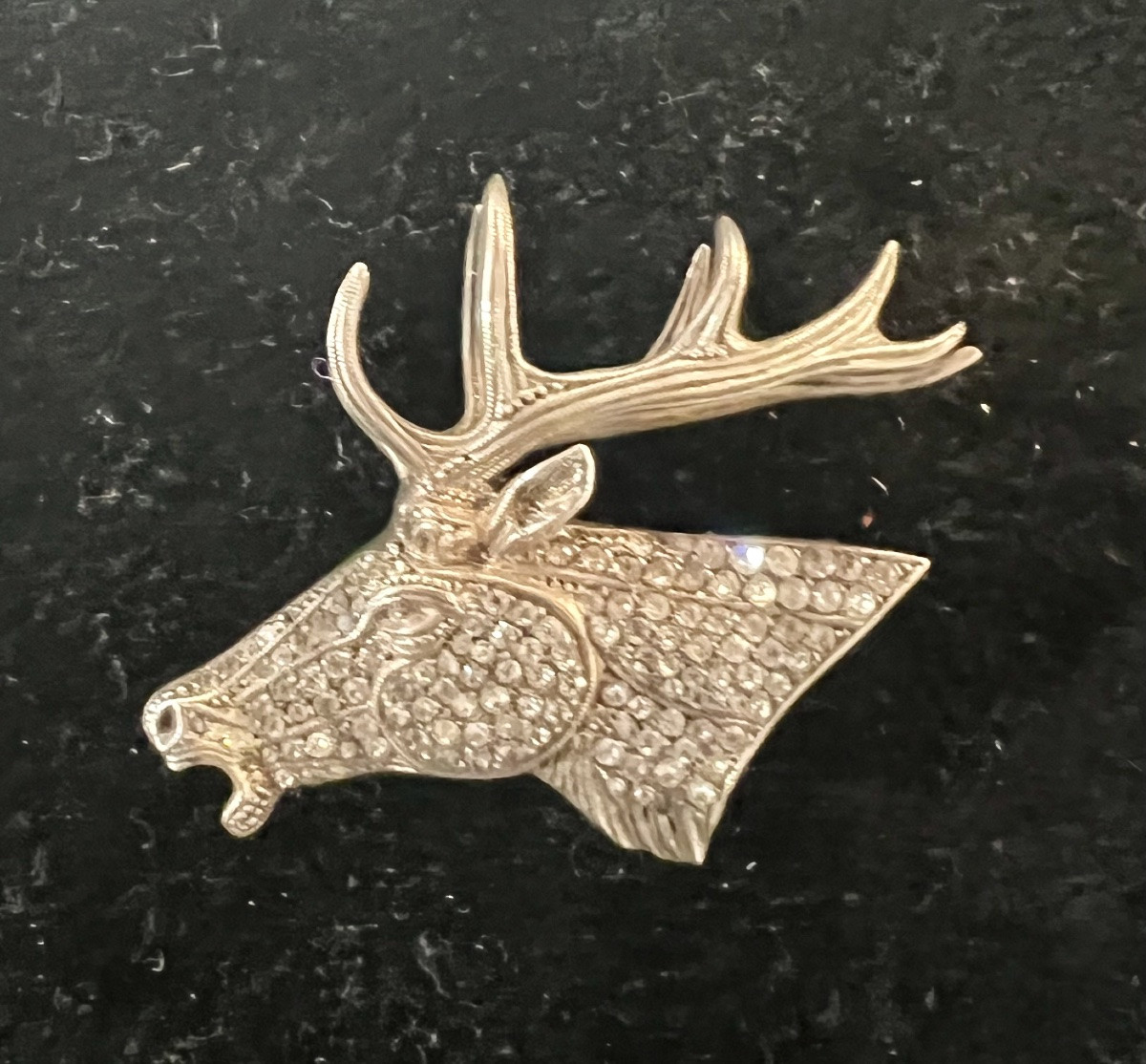 Silver Deer Brooch Vintage-photo-1