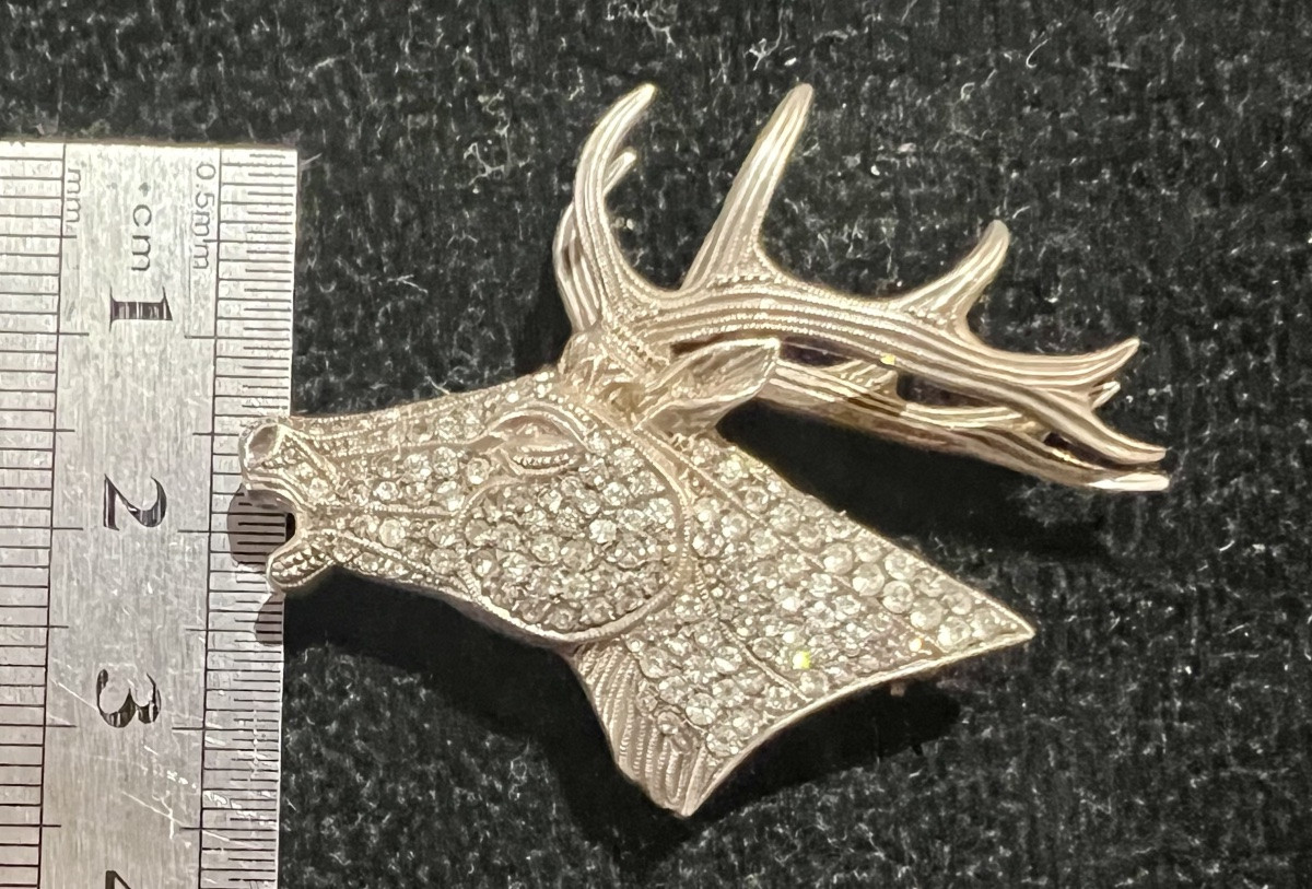 Silver Deer Brooch Vintage-photo-4