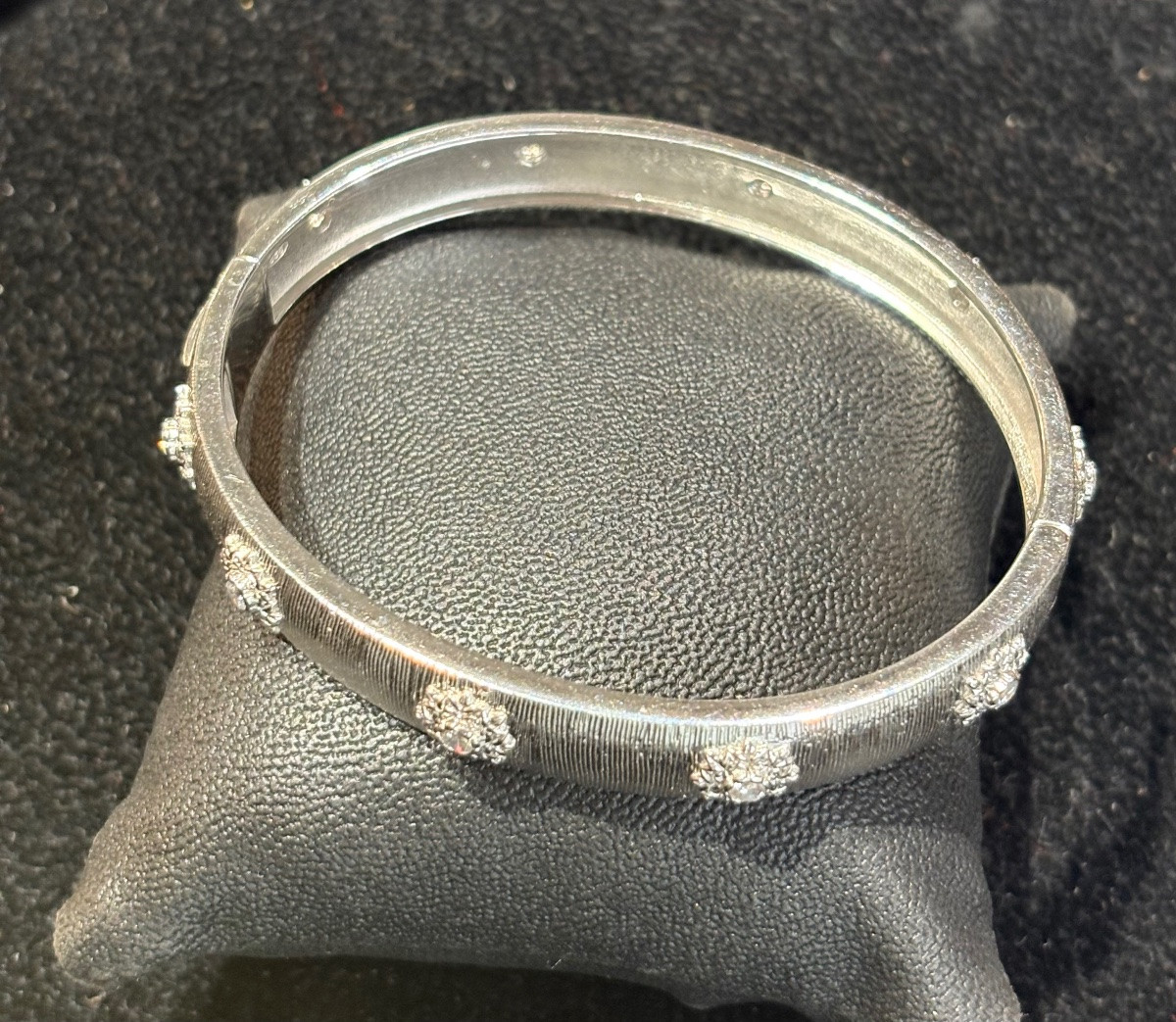 Silver Bangle Bracelet-photo-2