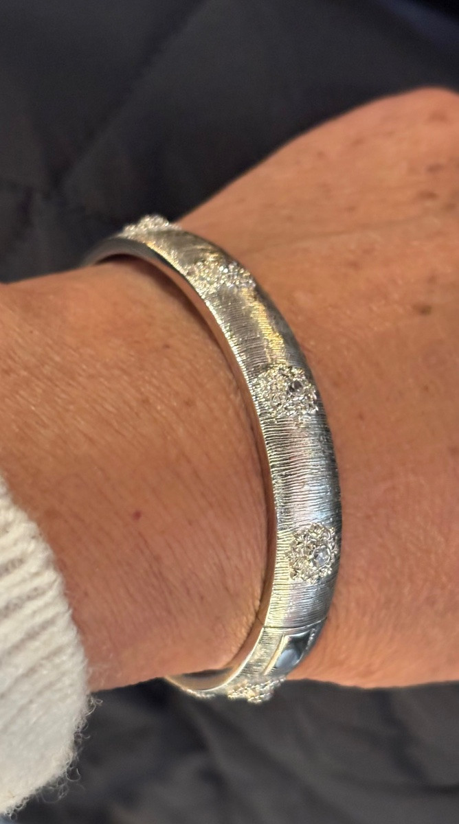 Silver Bangle Bracelet-photo-2