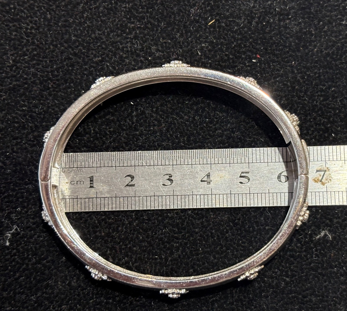 Silver Bangle Bracelet-photo-3