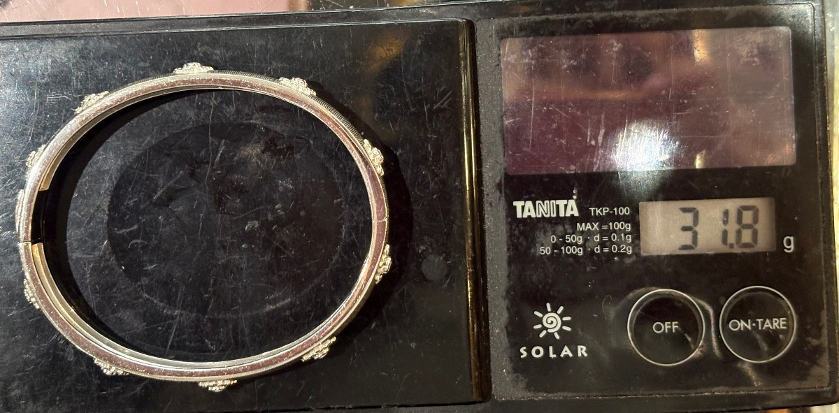 Silver Bangle Bracelet-photo-5