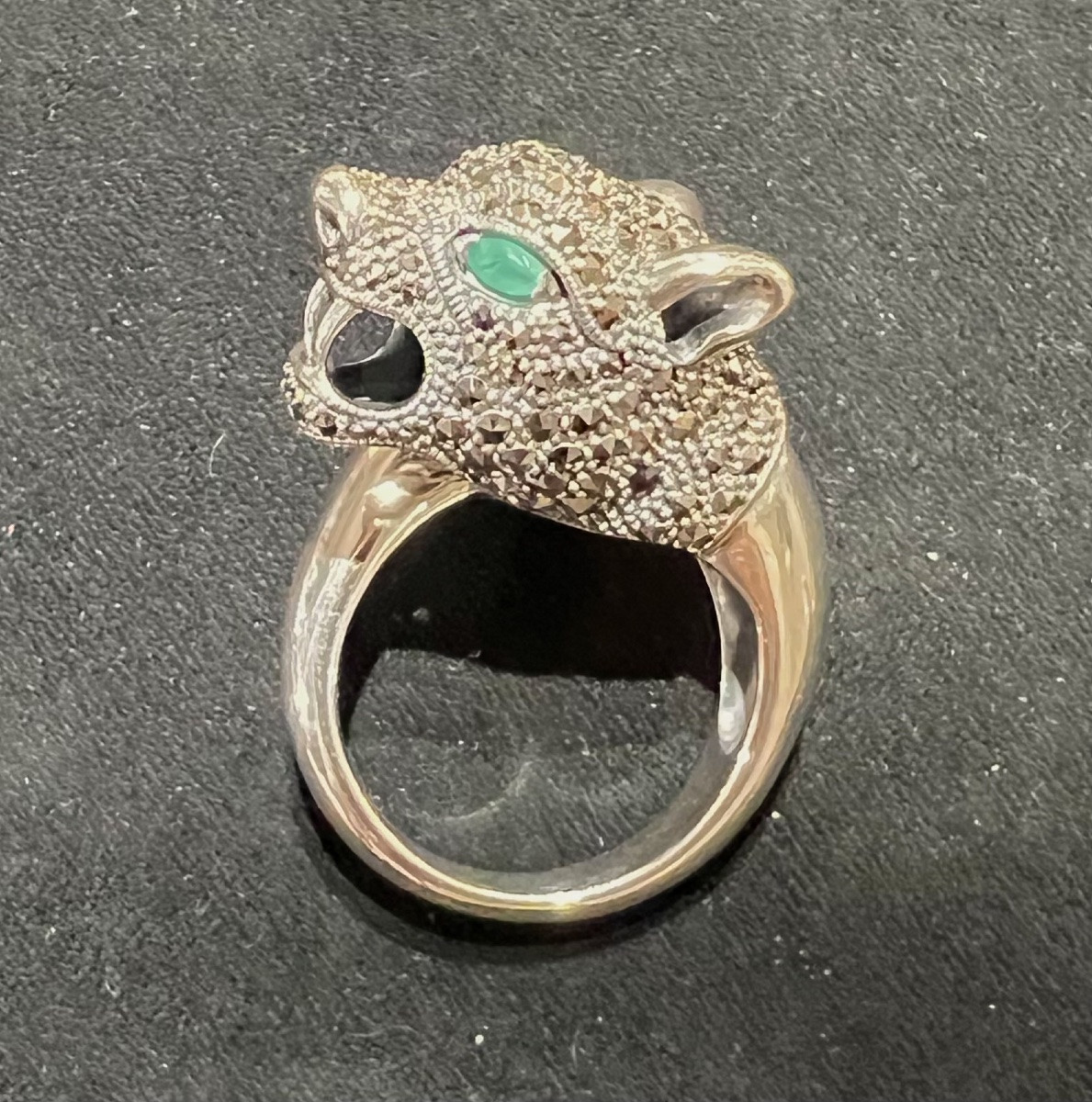 Bague argent panthère -photo-1