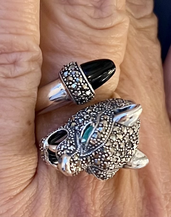 Bague argent panthère -photo-7