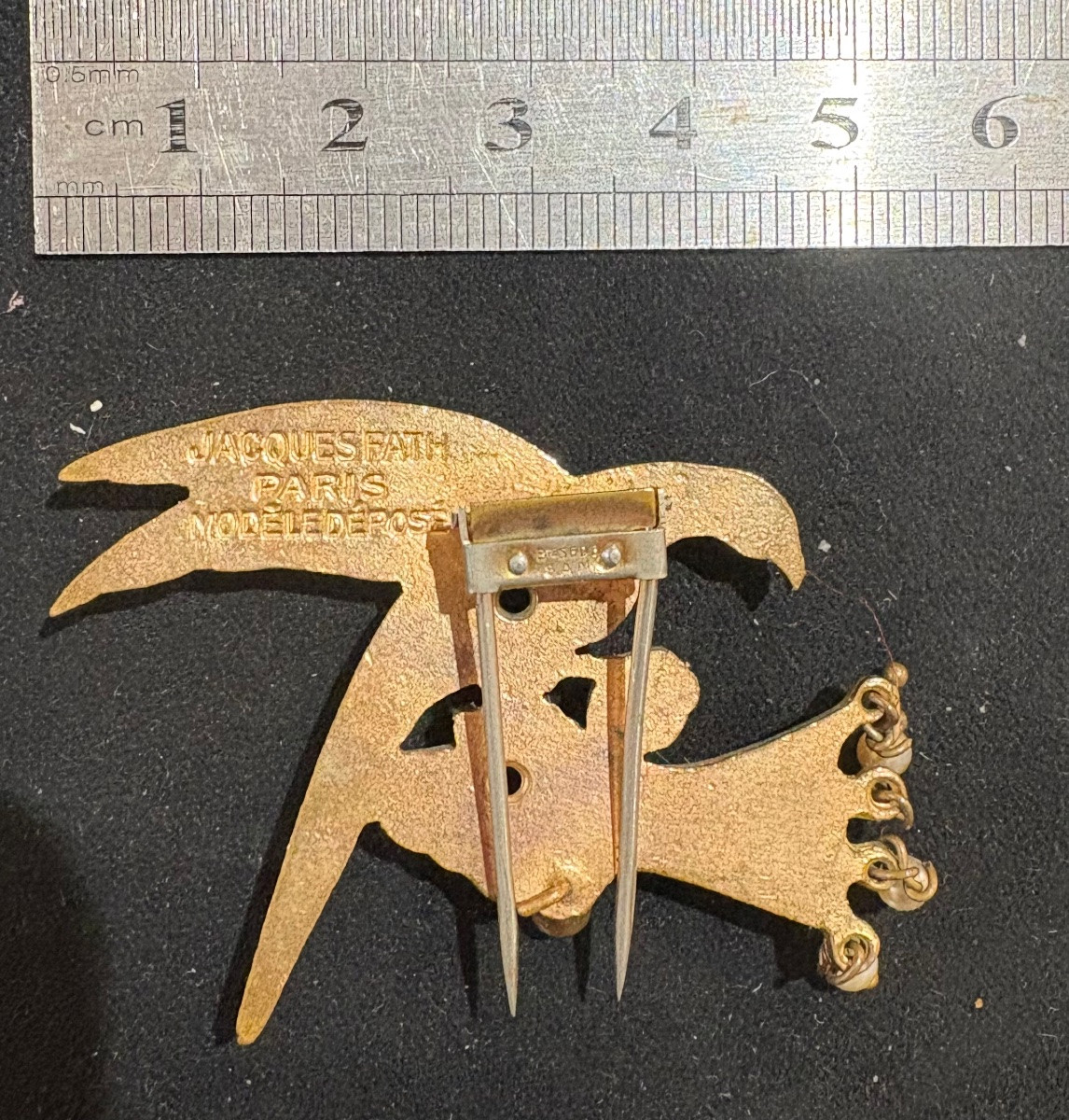 Vintage Jacques Fath Paris Brooch-photo-5