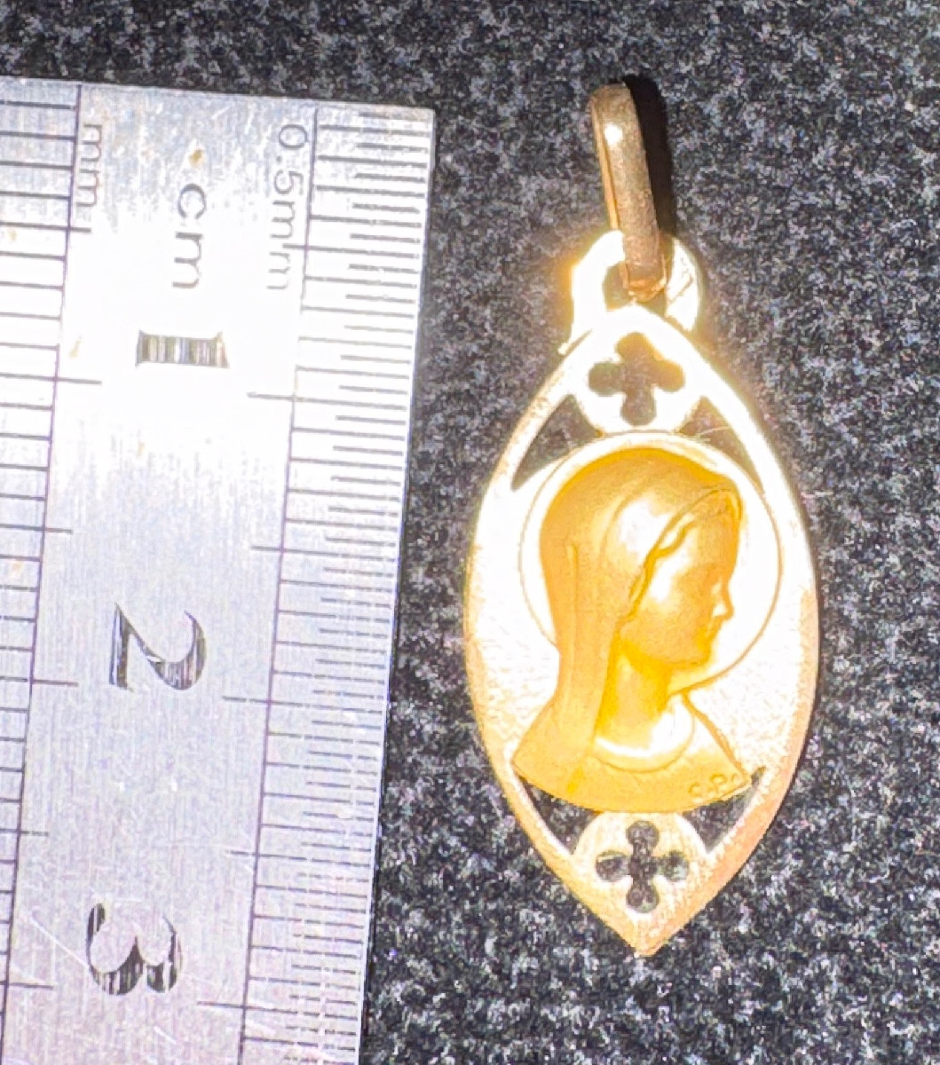 Médaille vierge or 18cts-photo-3